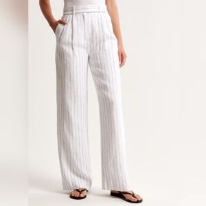 Striped White Women's Pants